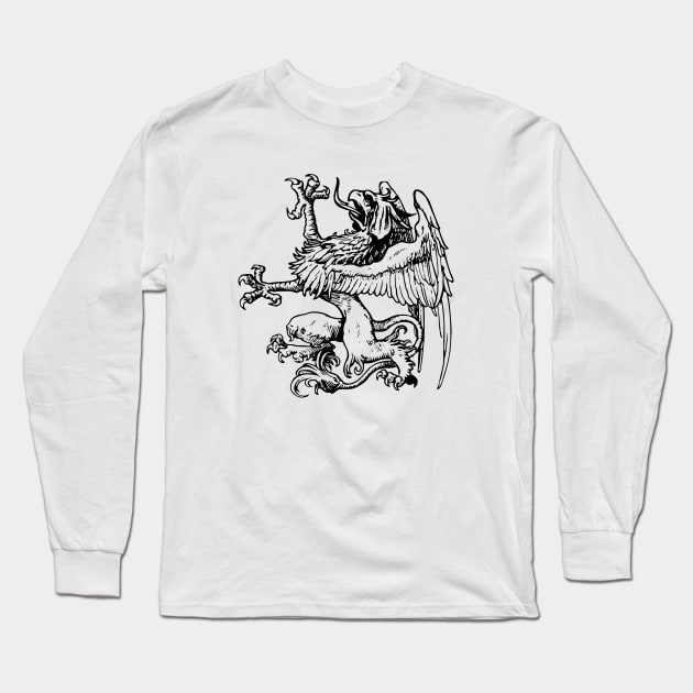 Heraldic Griffon Long Sleeve T-Shirt by Vintage Boutique